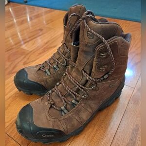 Oboz Men's Brown Leather Hiking Boots in Great Condition